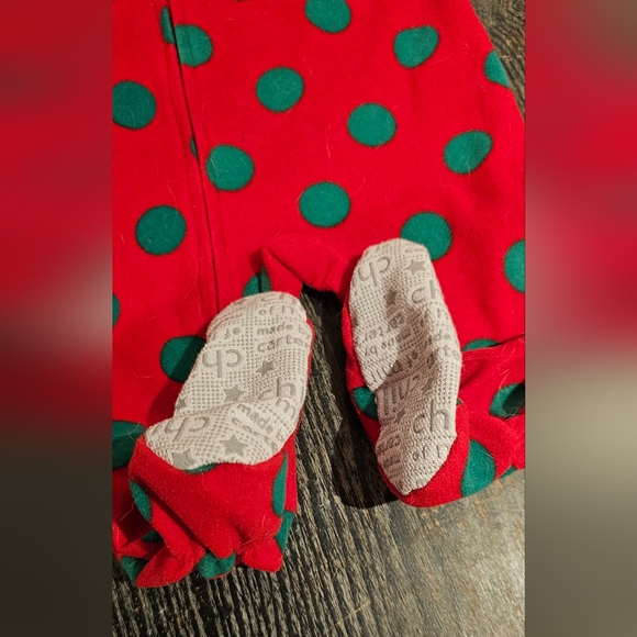 (2 for$15) Fleece footie Pj, Sleeper, Christmas Onezie, Grips on feet - Picture 3 of 5